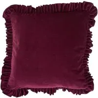 Raphael Ruffle Cushion - Burgundy