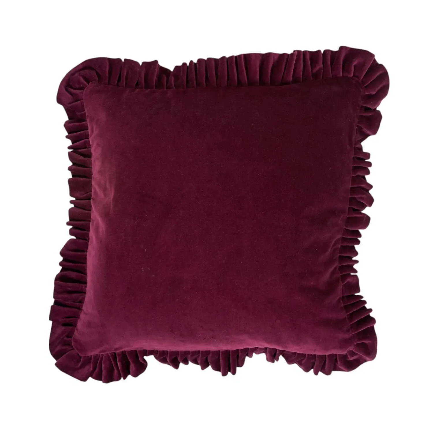 Raphael Ruffle Cushion - Burgundy image