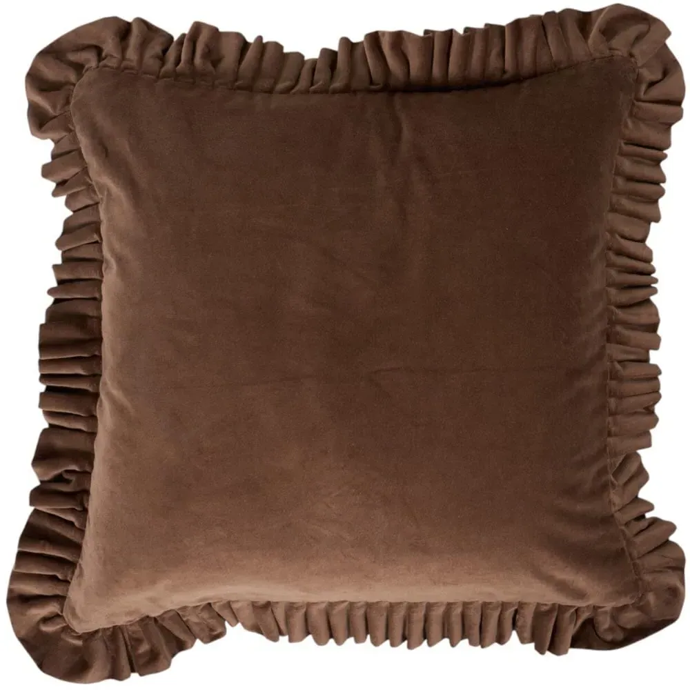 Raphael Ruffle Cushion - Cabernet
