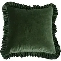 Raphael Ruffle Cushion - Olive