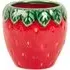 Raspberry and Strawberry Ceramic Candle - Red