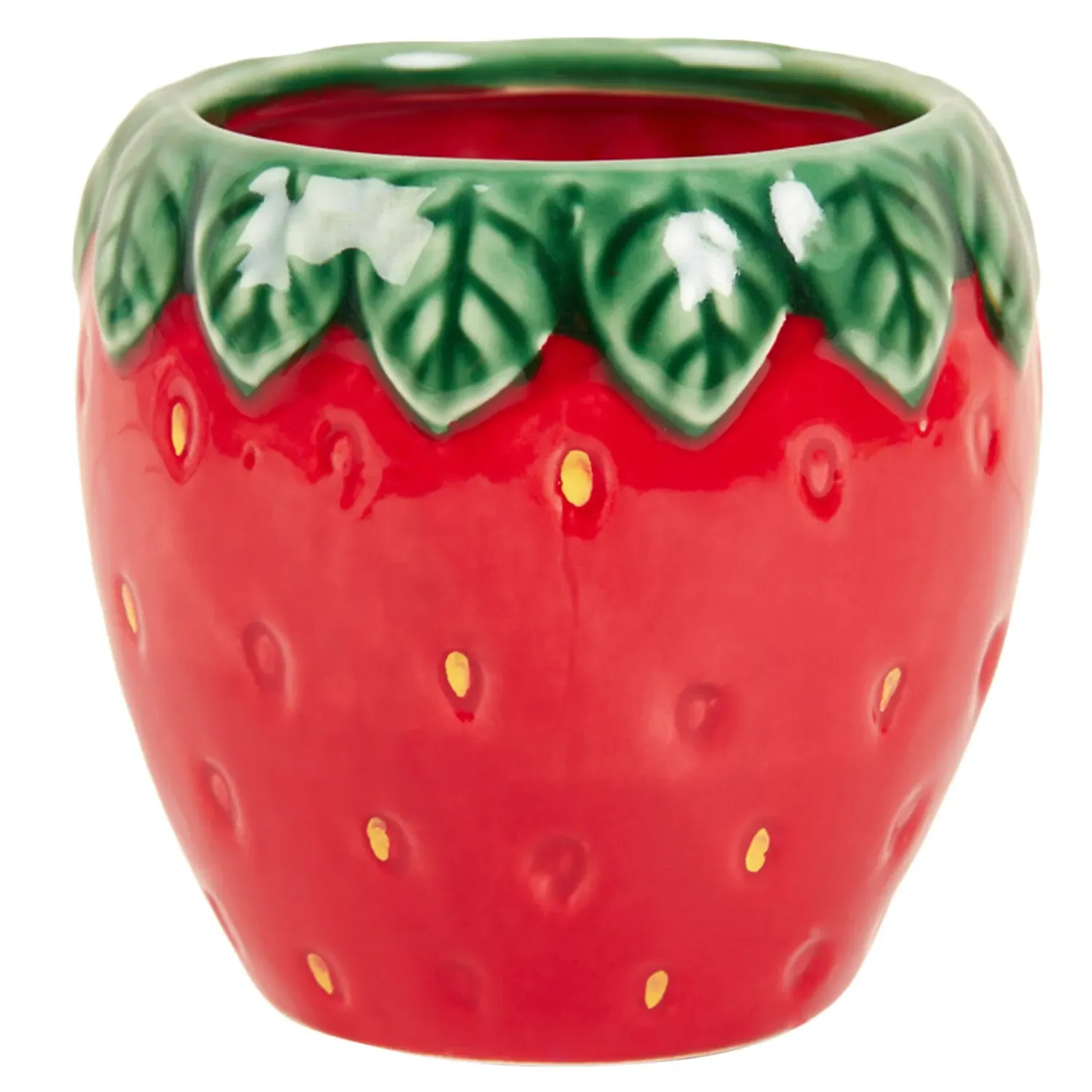 Raspberry and Strawberry Ceramic Candle - Red image