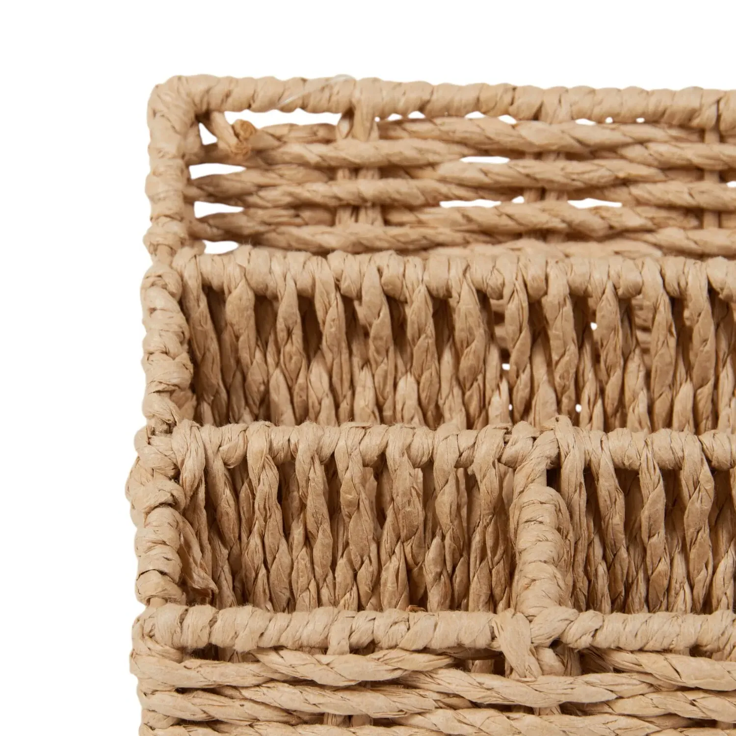 Rattan Desk Organiser - Brown