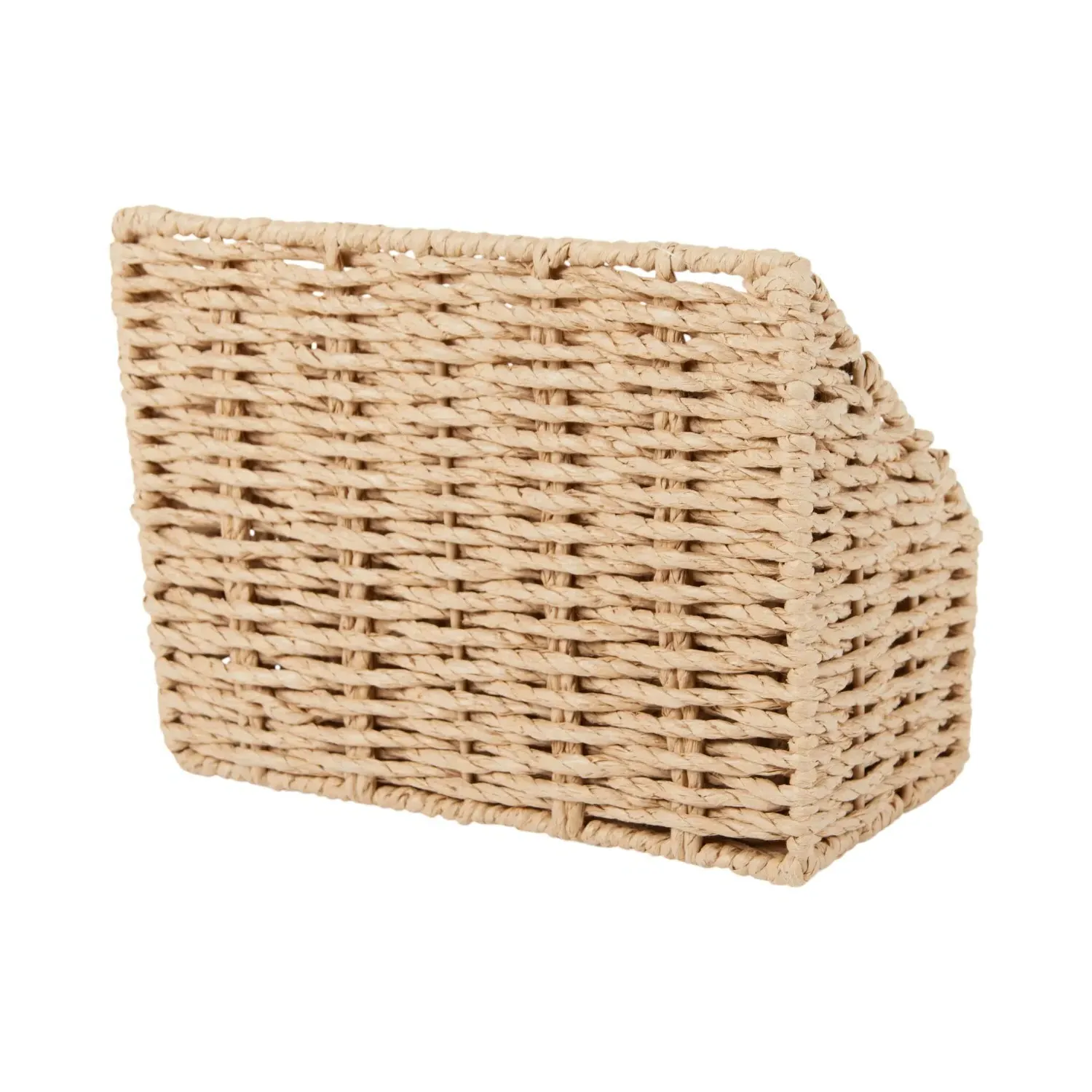 Rattan Desk Organiser - Brown