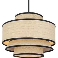 Raya Pendant Light - Natural, Black Rattan