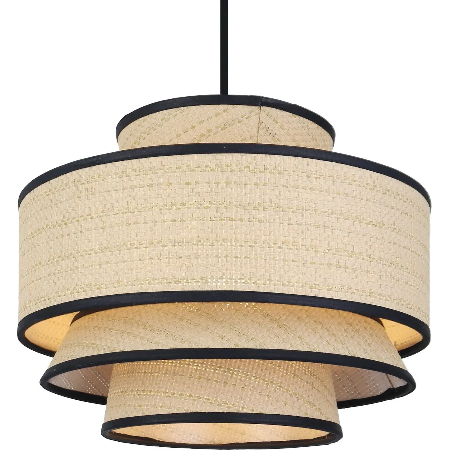 Raya Pendant Light - Natural, Black Rattan image