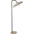 Raylee Floor Lamp with Flower Shade - Wood, Black