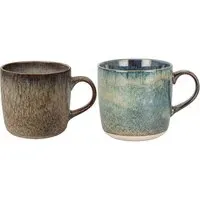 Reactive Glaze Barrel Mug - Stoneware