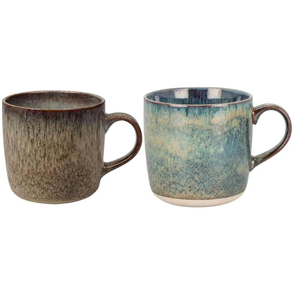 Reactive Glaze Barrel Mug - Stoneware image