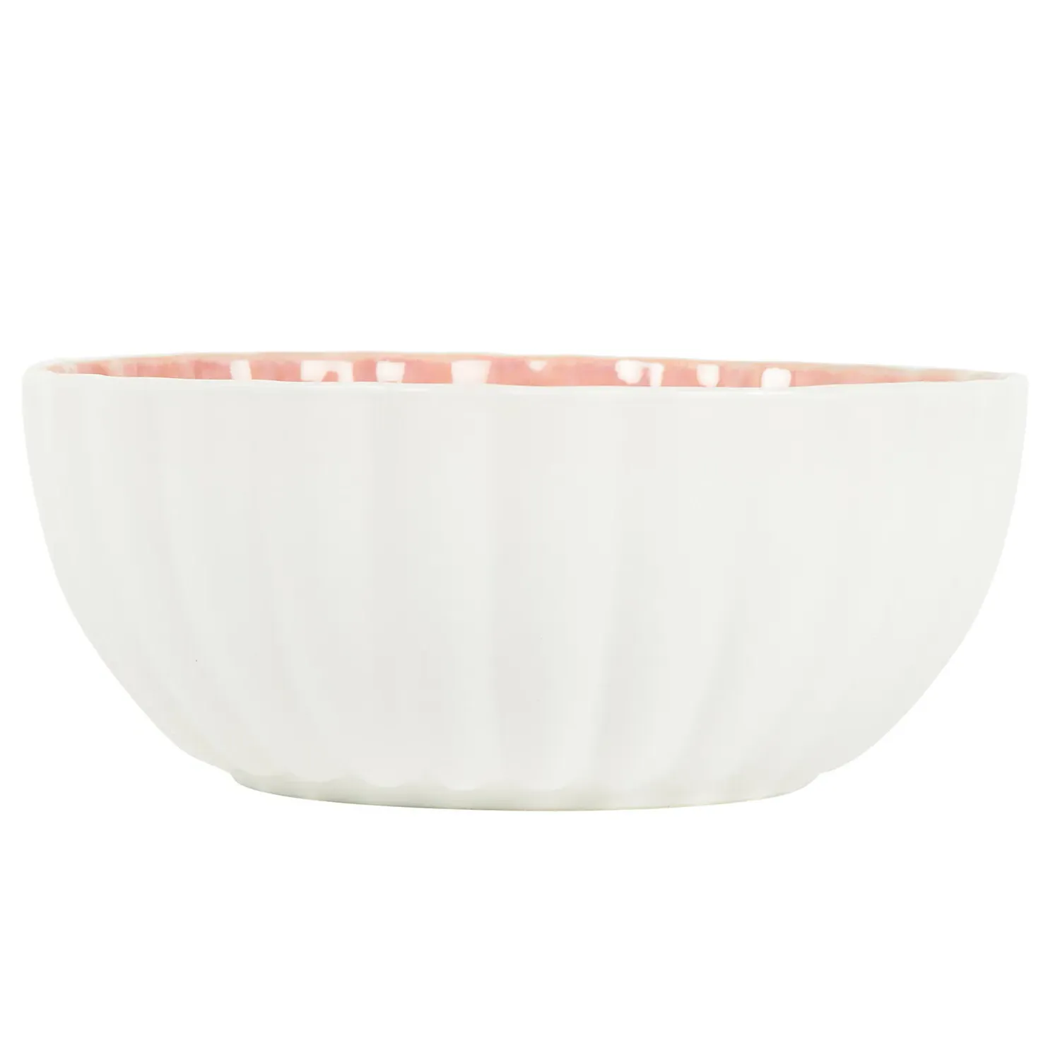 Reactive Glaze Rice Bowl - Pink