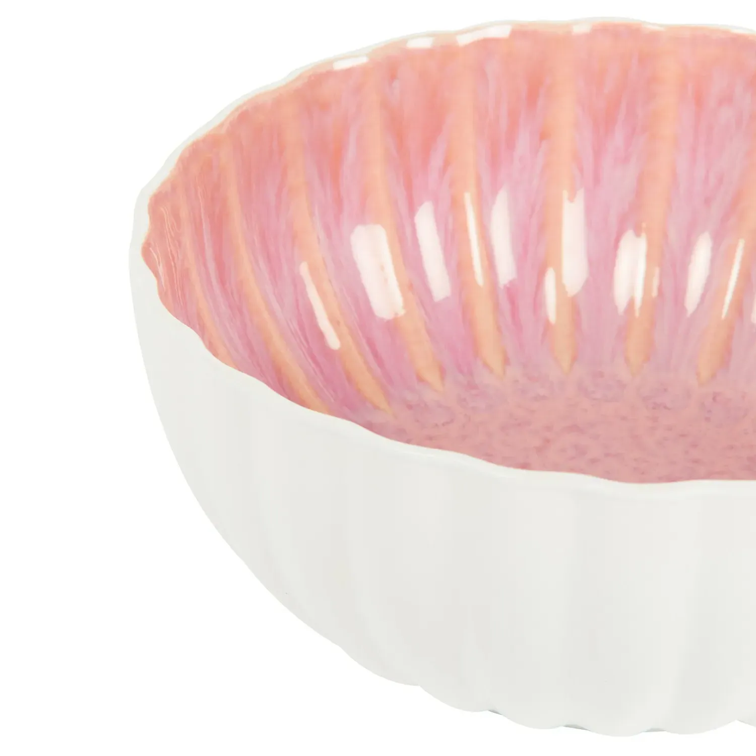 Reactive Glaze Rice Bowl - Pink