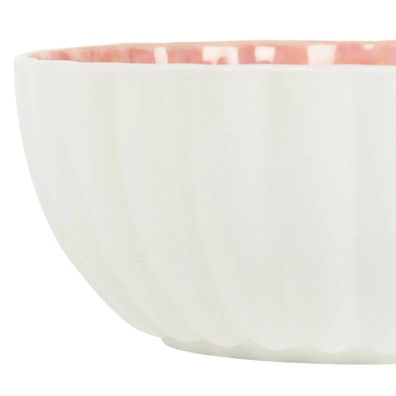 Reactive Glaze Rice Bowl - Pink