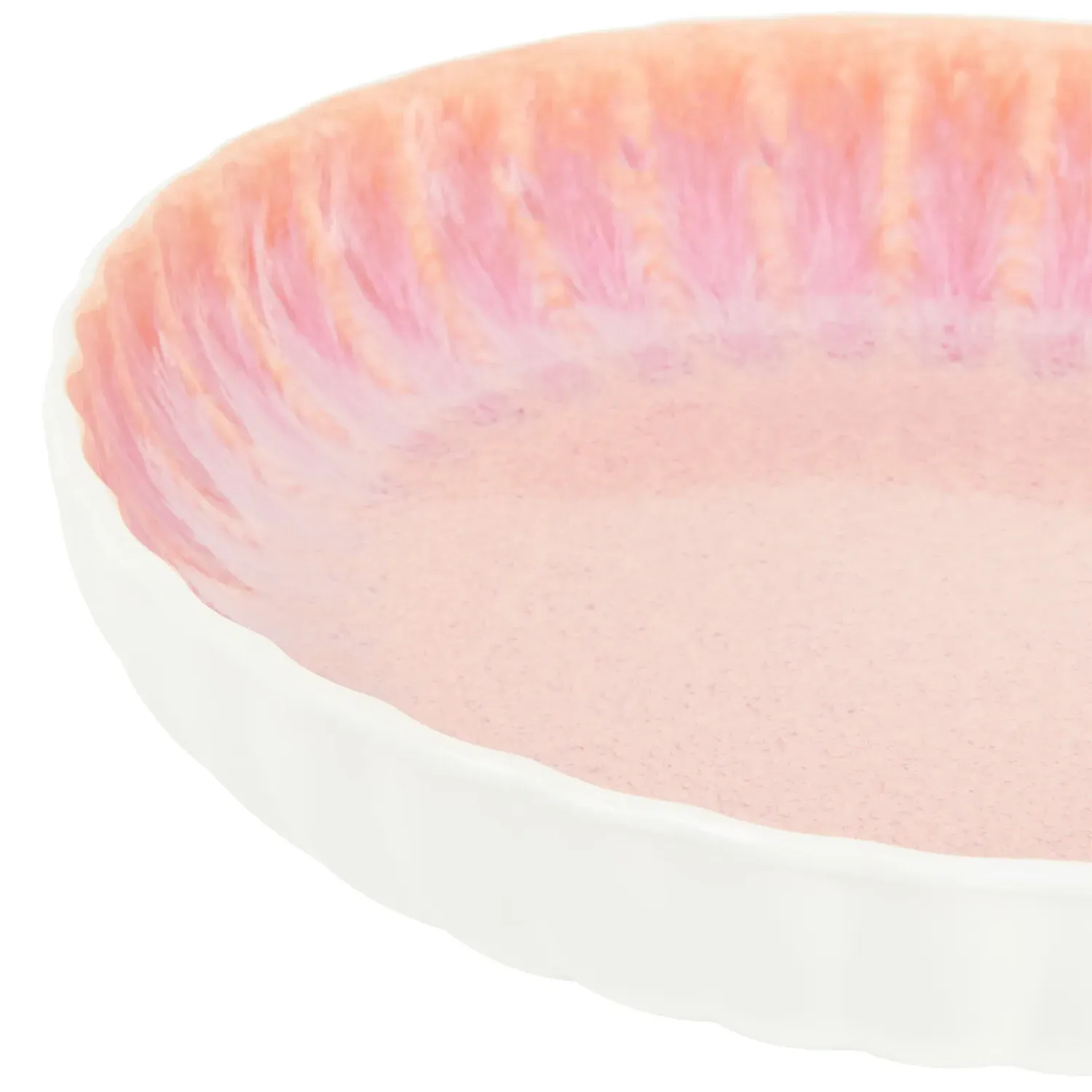 Reactive Glaze Serving Bowl - Pink