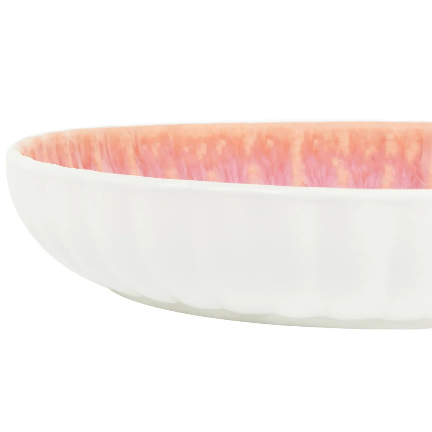 Reactive Glaze Serving Bowl - Pink