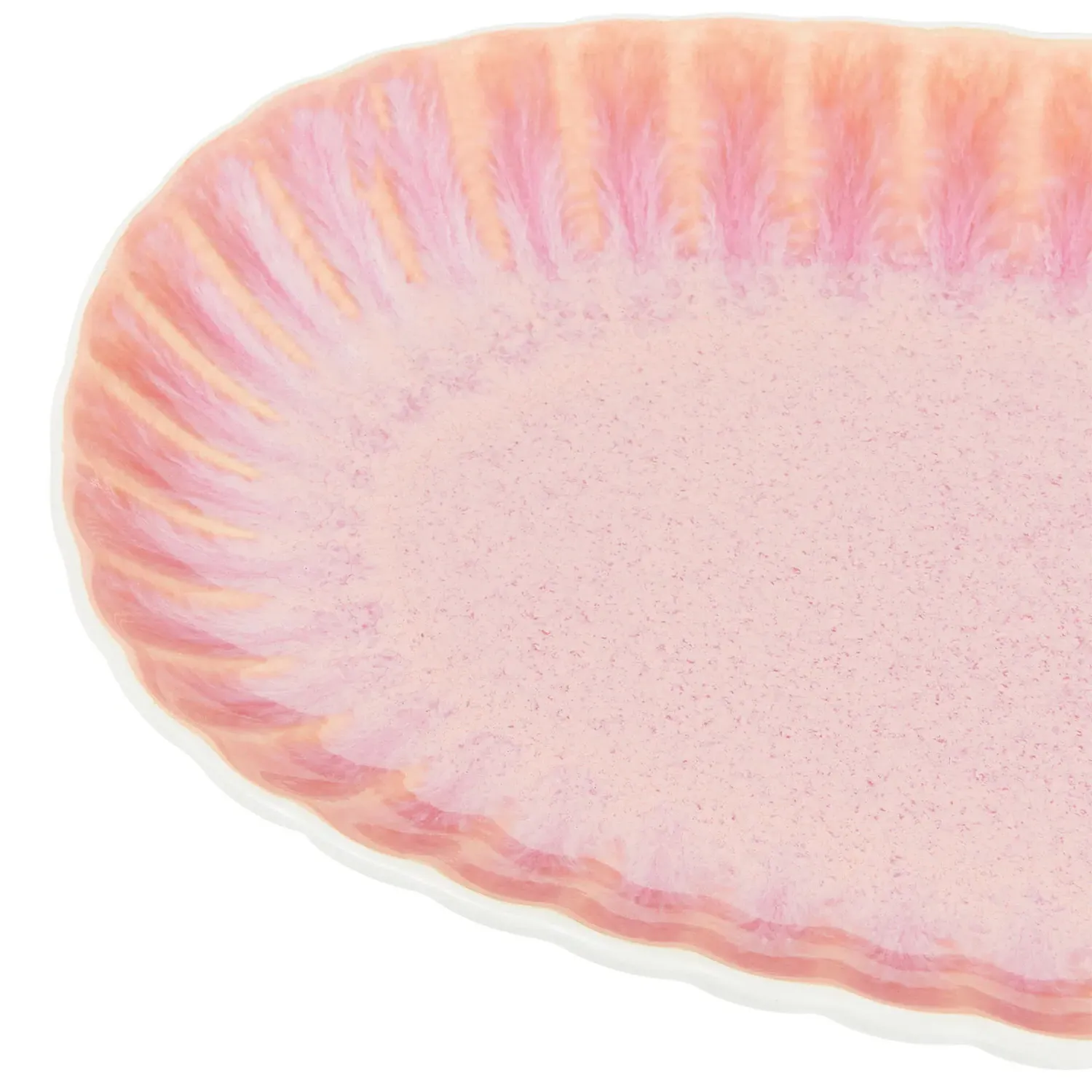 Reactive Glaze Serving Platter - Pink