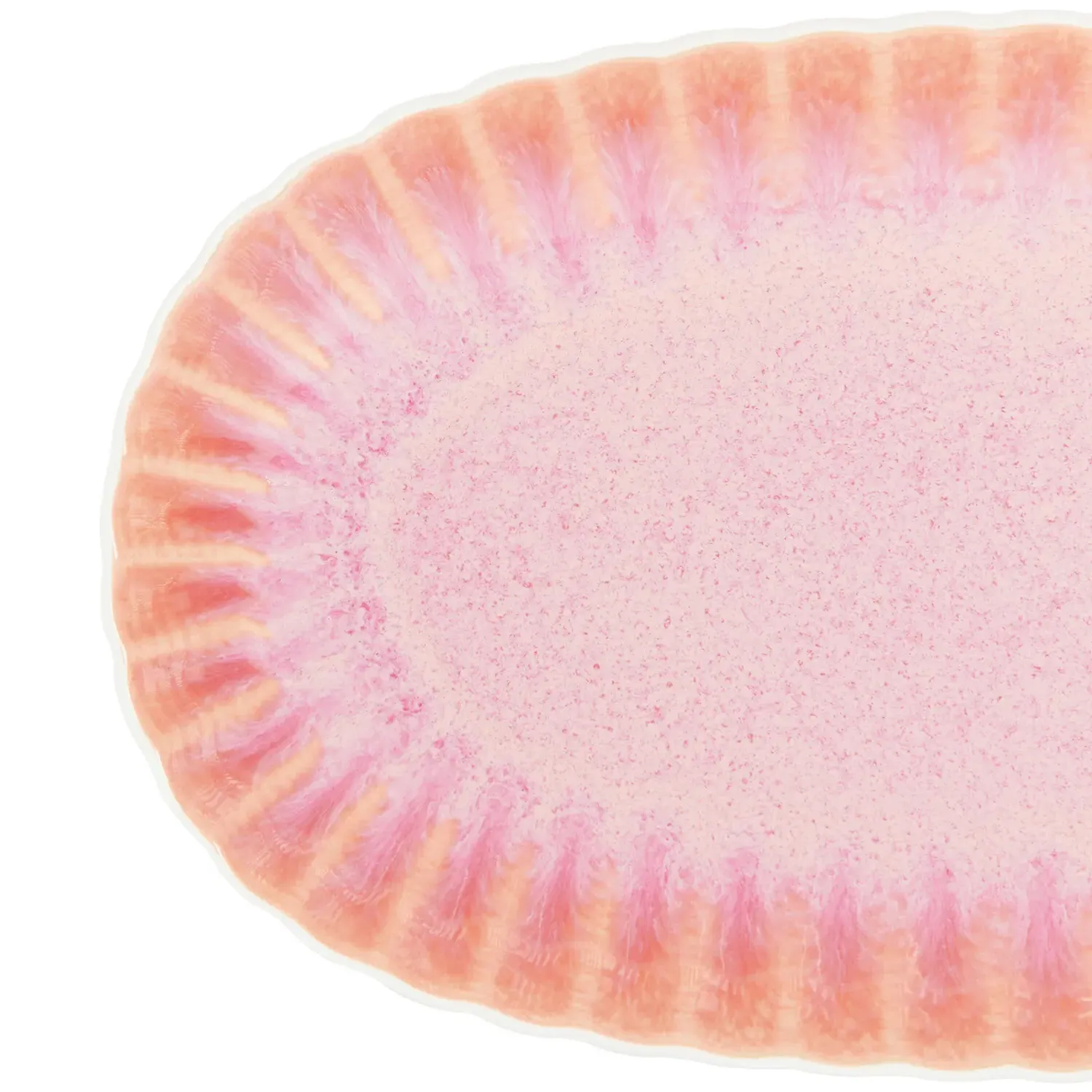 Reactive Glaze Serving Platter - Pink