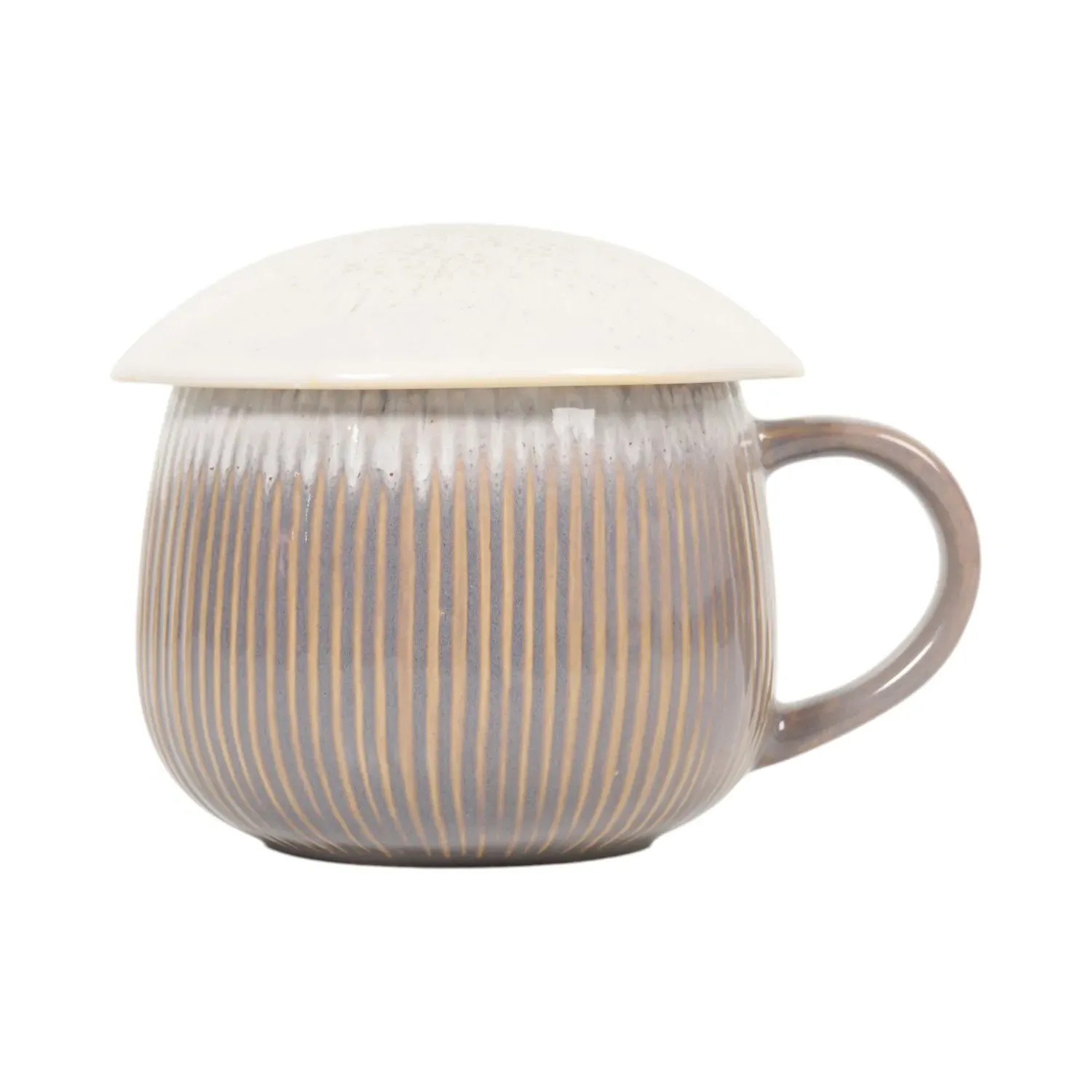 Reactive Glaze Soup Mug with Lid