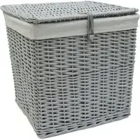 Rectangle Willow Wicker Basket - Grey