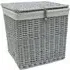 Rectangle Willow Wicker Basket - Grey