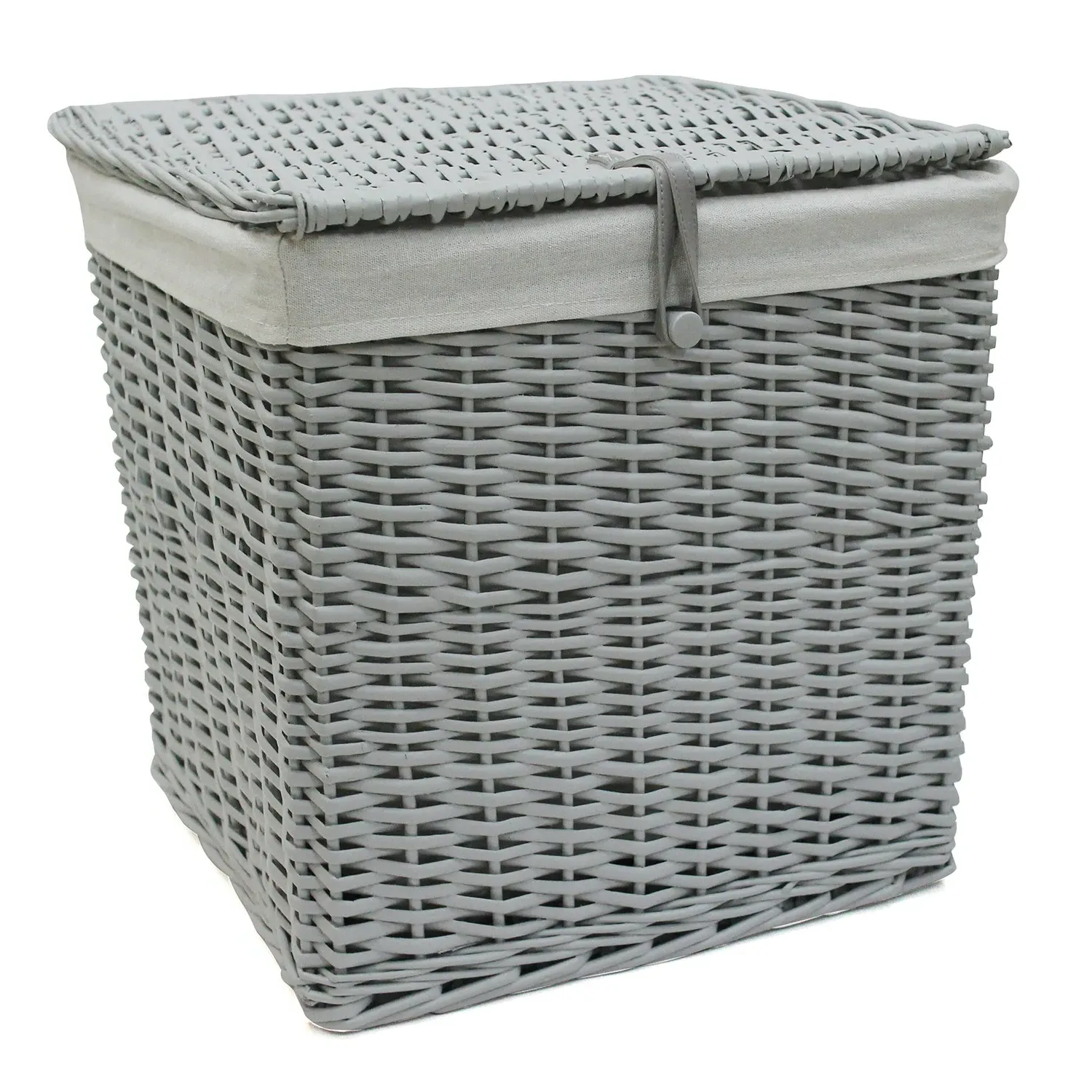 Rectangle Willow Wicker Basket - Grey image