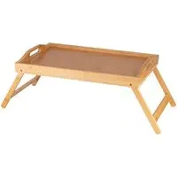 Rectangular Bamboo Bed Tray with Folding Legs