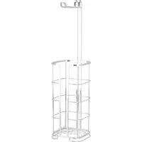 Rectangular Toilet Roll Holder with Arm - Chrome