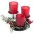 Red Berry Triple Candle Holder Set - Red