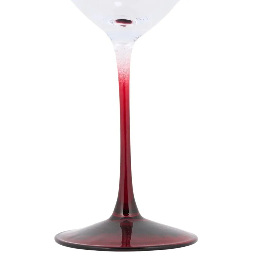Red Bows Wine Glass - Red