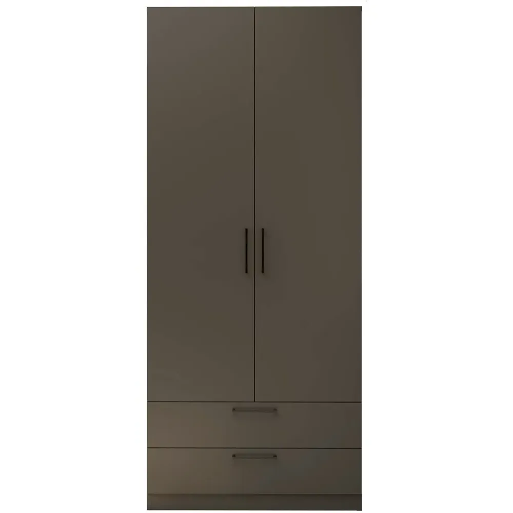 Regent 2-Door Wardrobe with 2 Drawers - Black