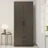 Regent 2-Door Wardrobe with 2 Drawers - Black