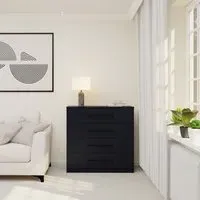 Regent 4-Drawer Storage Chest - Black