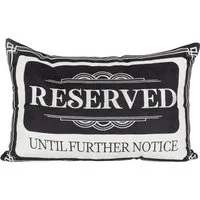 Reserved Until Further Notice Cushion - Black