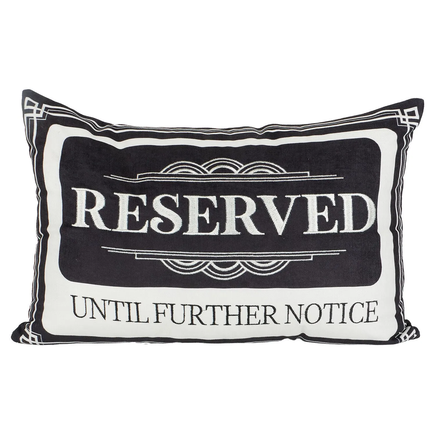 Reserved Until Further Notice Cushion - Black