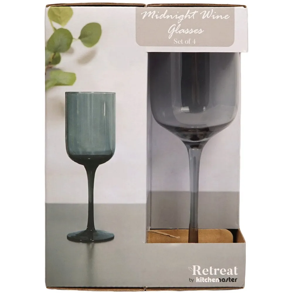 Retreat Set of 4 Wine Glasses - Smoke
