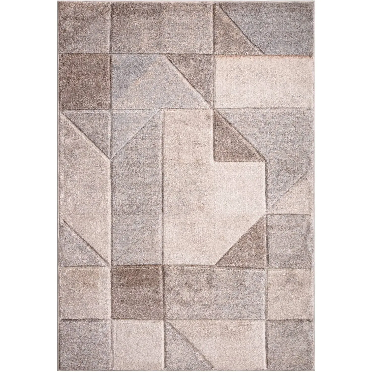 Retro Edge 120cm Round Rug - Natural image