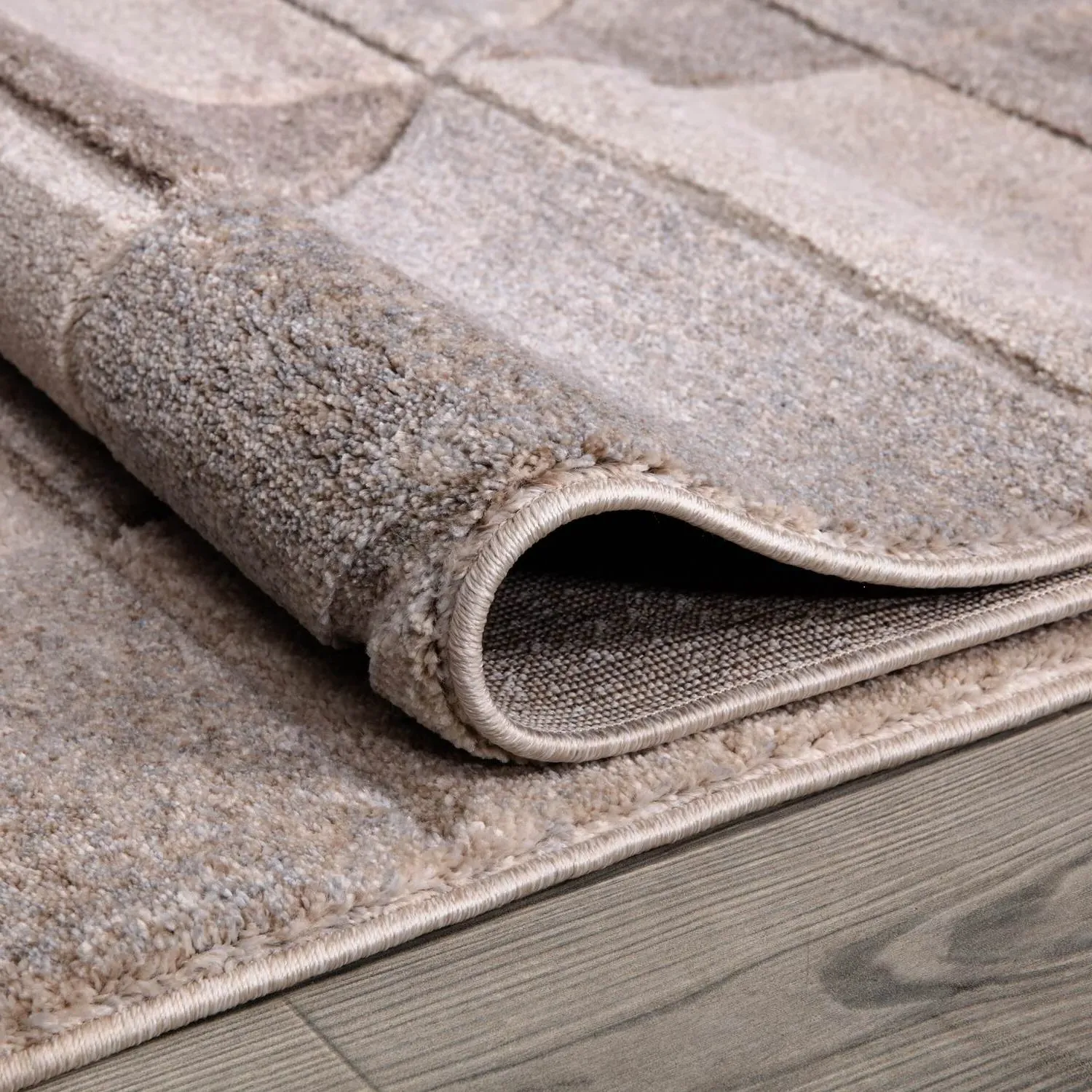 Retro Edge 140cm Round Rug - Natural