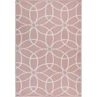 Retro Flower Outdoor Rug - Blush