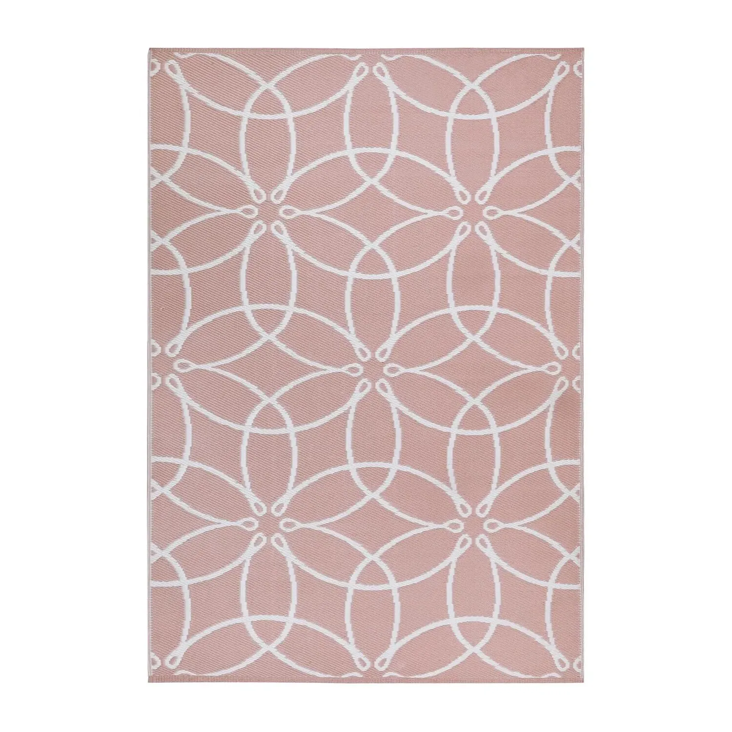 Retro Flower Outdoor Rug - Blush