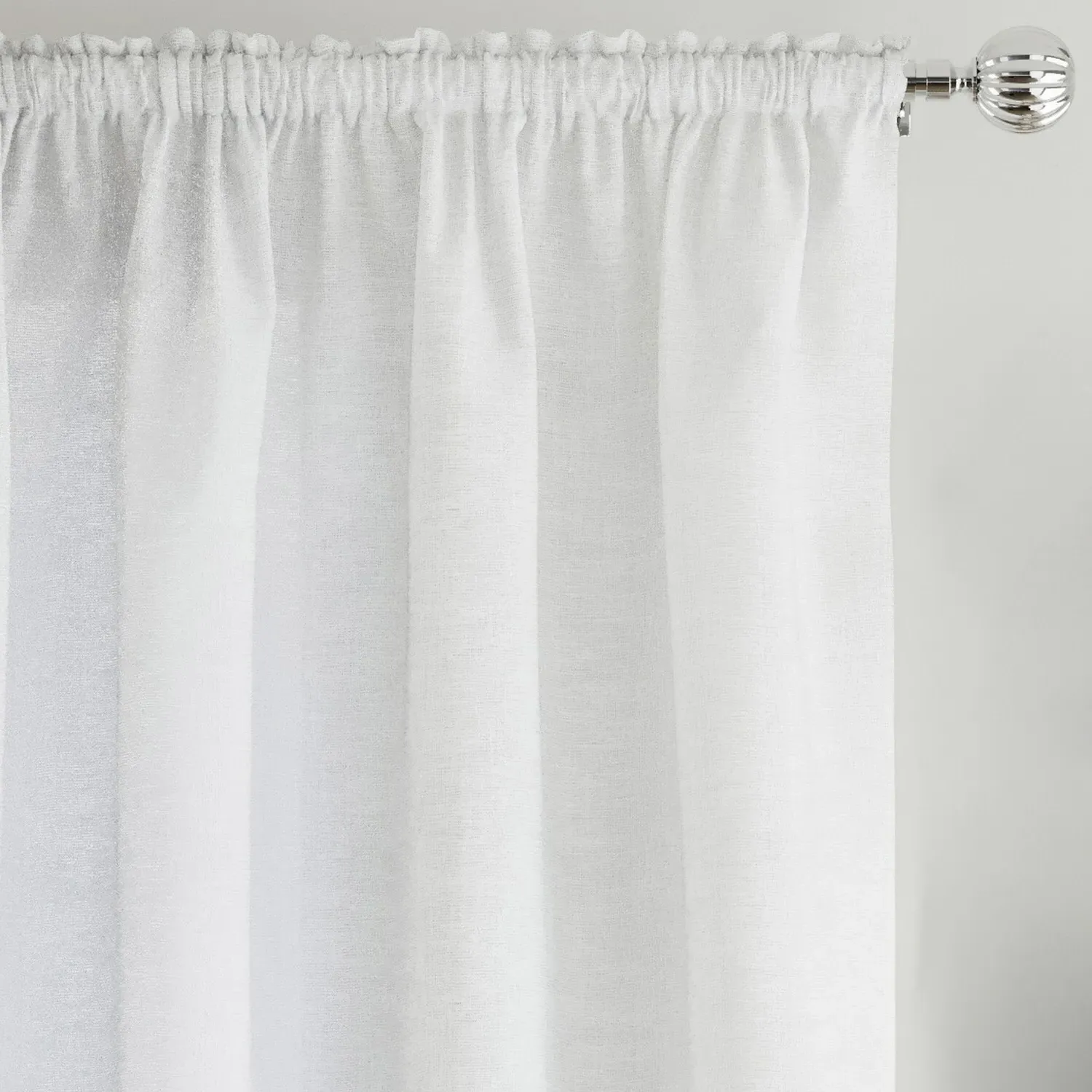 Rhodes Voile Panel Curtain - Charcoal