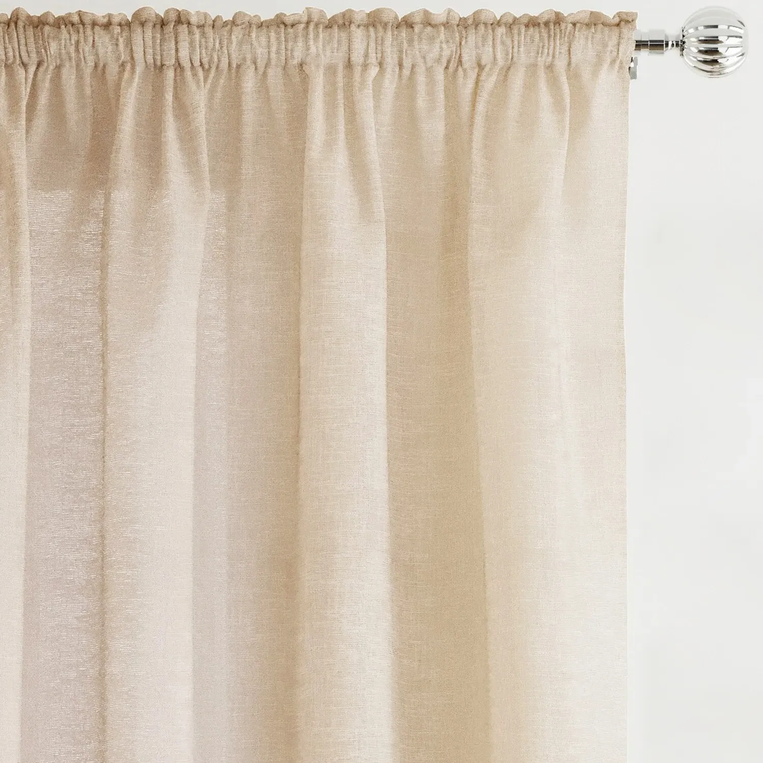 Rhodes Voile Panel Curtain - Natural