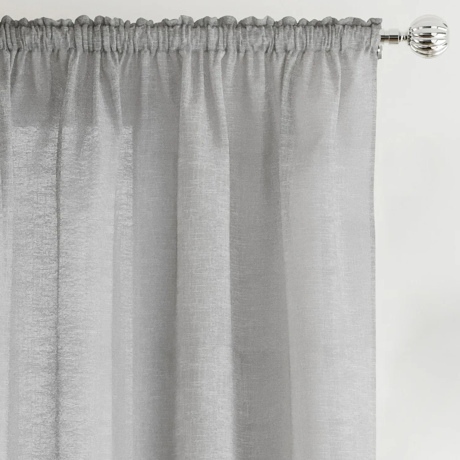 Rhodes Voile Panel Curtain - Silver