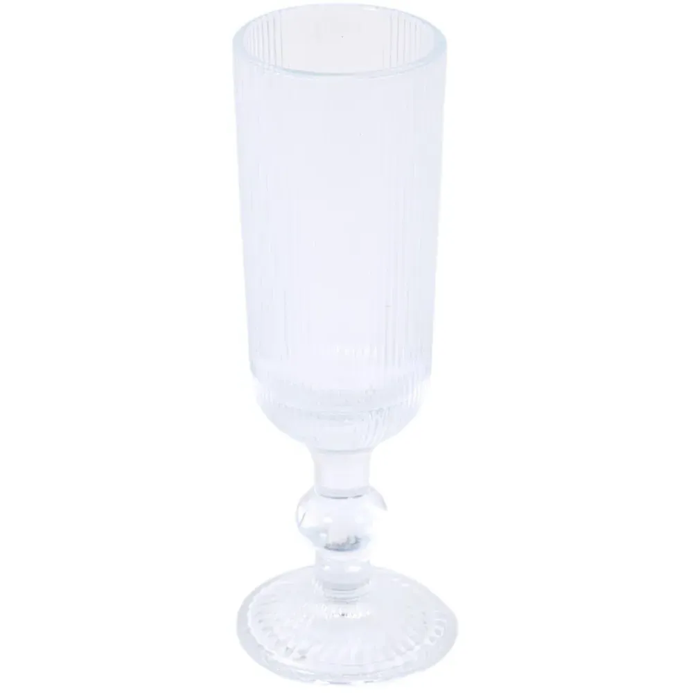 Ribbed Champagne Glass - Glass