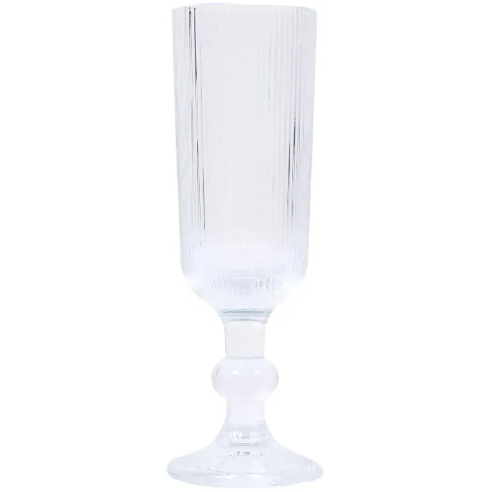 Ribbed Champagne Glass - Glass image