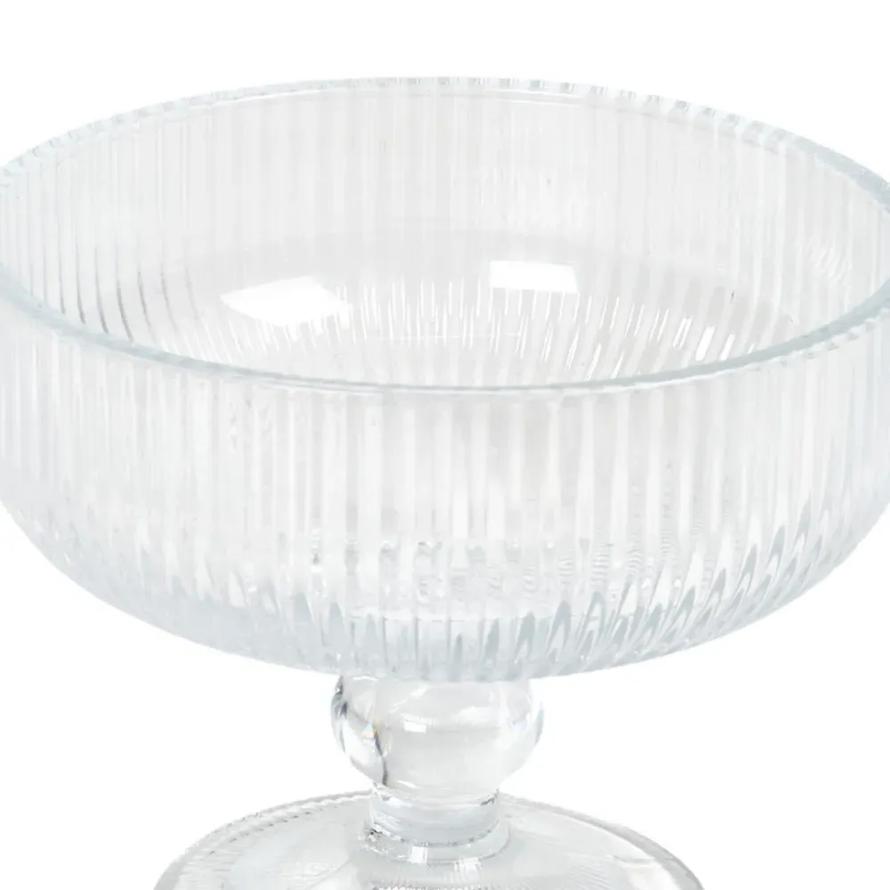 Ribbed Coupe Glass - Clear