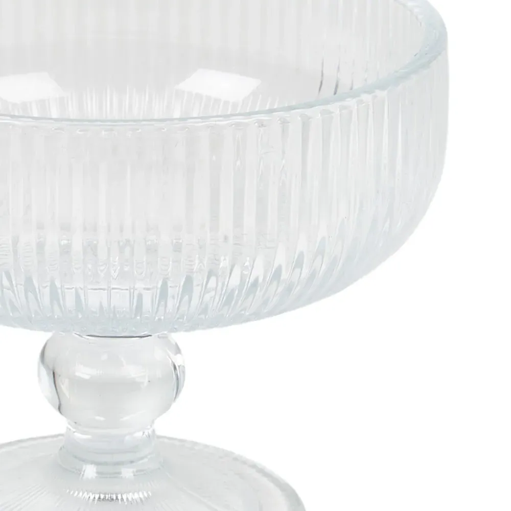 Ribbed Coupe Glass - Clear