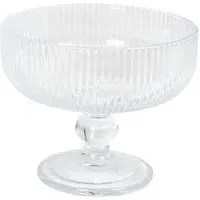 Ribbed Coupe Glass - Clear