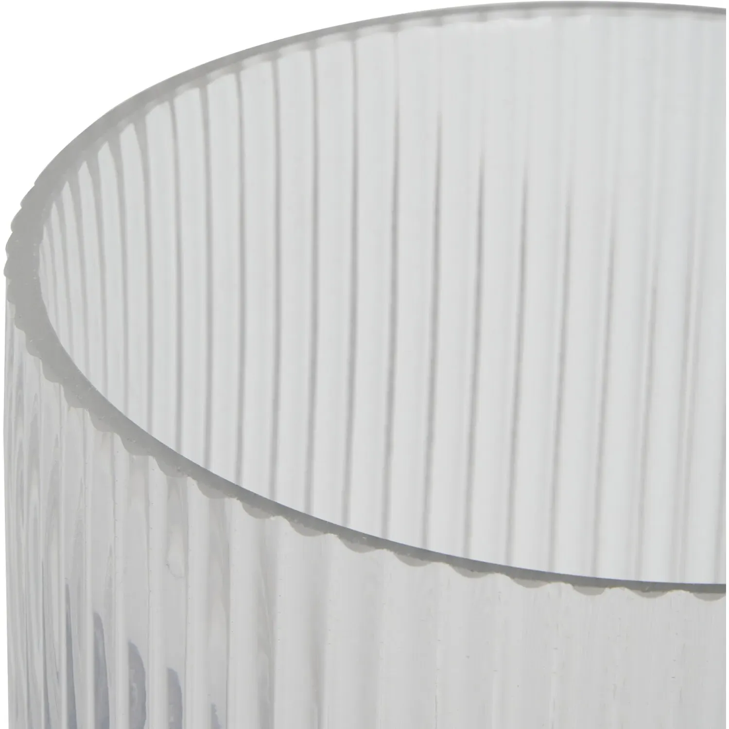 Ribbed Cylinder Vase - Clear