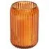 Ribbed Glass Candle - Brown/Green/Orange