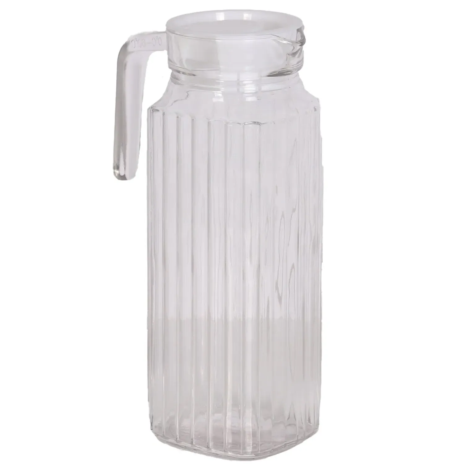 Ribbed Glass Jug 1.2L - Clear image