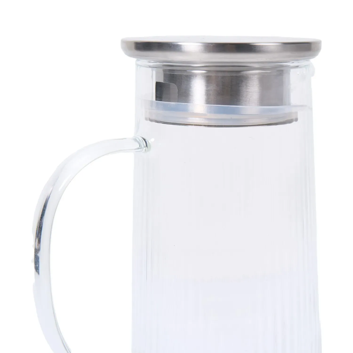 Ribbed Glass Jug 1.3L - Clear